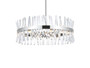 Serephina 32 Inch Crystal Round Chandelier Light In Chrome "6200D32C"