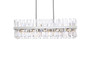 Serephina 42 Inch Crystal Rectangle Chandelier Light In Chrome "6200G42C"