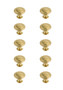 Logyn 1.3" Diameter Brushed Gold Mushroom Knob Multipack (Set Of 10) "KB2005-GD-10PK"