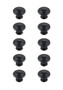 Minu 1.3" Diameter Matte Black Mushroom Knob Multipack (Set Of 10) "KB2006-MB-10PK"