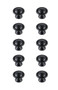 Kadea 1.2" Diameter Matte Black Mushroom Knob Multipack (Set Of 10) "KB2008-MB-10PK"