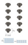 Corio 0.9" Diameter Antique Bronze Mushroom Knob Multipack (Set Of 10) "KB2011-AB-10PK"