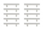 Quinn 3" Center To Center Brushed Nickel Bar Pull Multipack (Set Of 10) "PL400-3-NK-10PK"