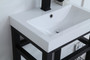 18 Inch Single Bathroom Metal Vanity In Black "VF14018BK"