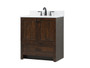 30 Inch Single Bathroom Vanity In Expresso With Backsplash "VF2830EX-BS"