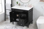 36 Inch Single Bathroom Vanity In Black With Backsplash "VF31836BK-BS"