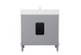 36 Inch Single Bathroom Vanity In Grey With Backsplash "VF31836GR-BS"