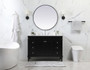 48 Inch Single Bathroom Vanity In Black With Backsplash "VF31848BK-BS"