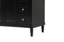 48 Inch Single Bathroom Vanity In Black With Backsplash "VF31848BK-BS"