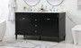 60 Inch Double Bathroom Vanity In Black "VF31860DBK"