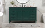 60 Inch Double Bathroom Vanity In Green "VF31860DGN"