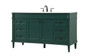 60 Inch Double Bathroom Vanity In Green "VF31860DGN"