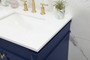 72 Inch Double Bathroom Vanity In Blue "VF31872DBL"