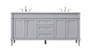 72 Inch Double Bathroom Vanity In Grey "VF31872DGR"