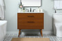 36 Inch Single Bathroom Vanity In Teak With Backsplash "VF41036MTK-BS"