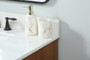 36 Inch Single Bathroom Vanity In Teak With Backsplash "VF41036MTK-BS"