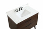 36 Inch Single Bathroom Vanity In Walnut With Backsplash "VF41036MWT-BS"