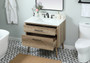 36 Inch Single Bathroom Vanity In Natural Oak With Backsplash "VF41036NT-BS"