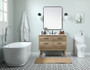 42 Inch Single Bathroom Vanity In Natural Oak With Backsplash "VF41042NT-BS"
