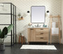 42 Inch Single Bathroom Vanity In Natural Oak With Backsplash "VF47042NT-BS"