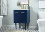 24 Inch Single Bathroom Vanity In Blue With Backsplash "VF48024MBL-BS"