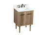 24 Inch Single Bathroom Vanity In Natural Oak With Backsplash "VF48024NT-BS"