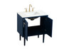 30 Inch Single Bathroom Vanity In Blue "VF48030MBL"