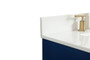 30 Inch Single Bathroom Vanity In Blue With Backsplash "VF48030MBL-BS"