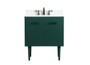 30 Inch Single Bathroom Vanity In Green With Backsplash "VF48030MGN-BS"