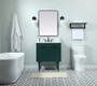 30 Inch Single Bathroom Vanity In Green With Backsplash "VF48030MGN-BS"