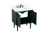 30 Inch Single Bathroom Vanity In Green With Backsplash "VF48030MGN-BS"