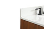 30 Inch Single Bathroom Vanity In Teak With Backsplash "VF48030MTK-BS"