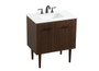 30 Inch Single Bathroom Vanity In Walnut "VF48030MWT"