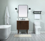 30 Inch Single Bathroom Vanity In Walnut With Backsplash "VF48030MWT-BS"