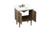 30 Inch Single Bathroom Vanity In Natural Oak With Backsplash "VF48030NT-BS"