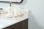 36 Inch Single Bathroom Vanity In Walnut With Backsplash "VF48036MWT-BS"