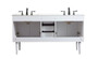 60 Inch Single Bathroom Vanity In White "VF48060DMWH"