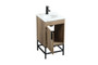 18 Inch Single Bathroom Vanity In Natural Oak "VF48818NT"