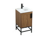 18 Inch Single Bathroom Vanity In Walnut Brown "VF48818WB"