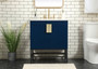 30 Inch Single Bathroom Vanity In Blue "VF48830MBL"
