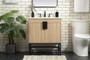 30 Inch Single Bathroom Vanity In Mango Wood With Backsplash "VF48830MW-BS"