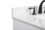 30 Inch Single Bathroom Vanity In White With Backsplash "VF48830MWH-BS"