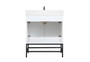 30 Inch Single Bathroom Vanity In White With Backsplash "VF48830MWH-BS"