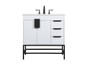 32 Inch Single Bathroom Vanity In White "VF48832MWH"