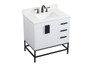 32 Inch Single Bathroom Vanity In White With Backsplash "VF48832MWH-BS"