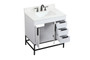 32 Inch Single Bathroom Vanity In White With Backsplash "VF48832MWH-BS"