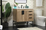 32 Inch Single Bathroom Vanity In Natural Oak With Backsplash "VF48832NT-BS"