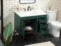 36 Inch Single Bathroom Vanity In Green "VF48836MGN"