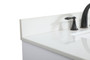 36 Inch Single Bathroom Vanity In White With Backsplash "VF48836MWH-BS"