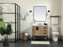 36 Inch Single Bathroom Vanity In Natural Oak With Backsplash "VF48836NT-BS"